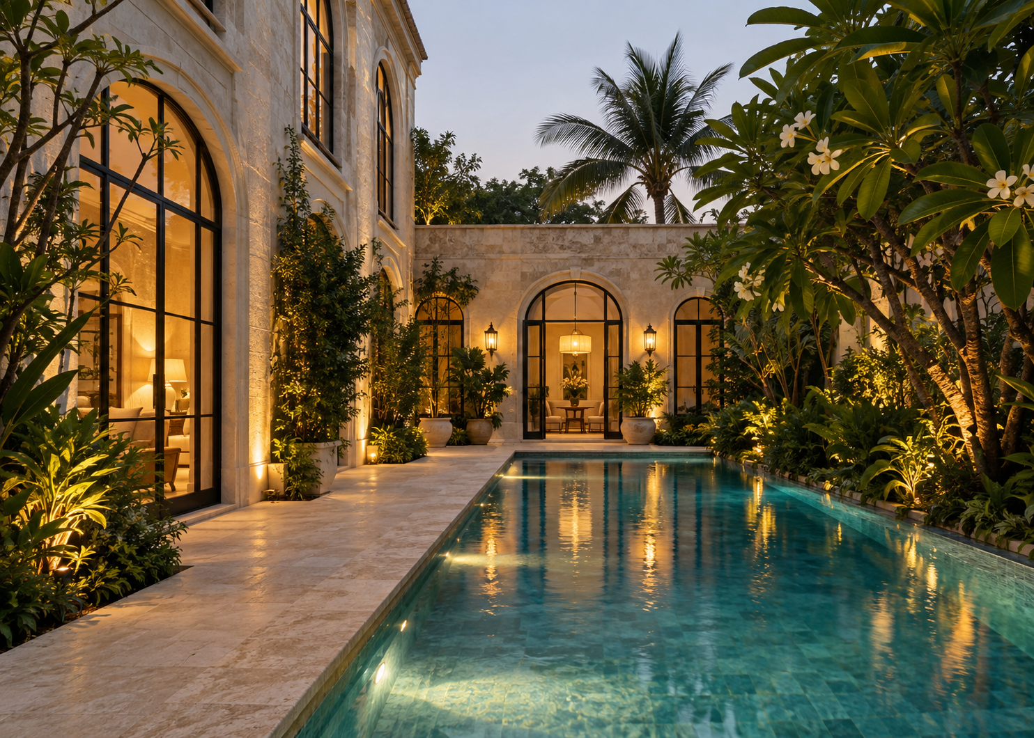 A landscaped luxury villa by Legacy Homes